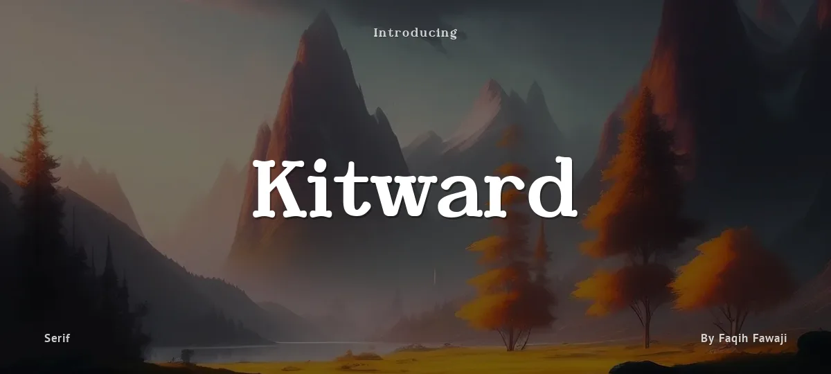 Kitward font preview