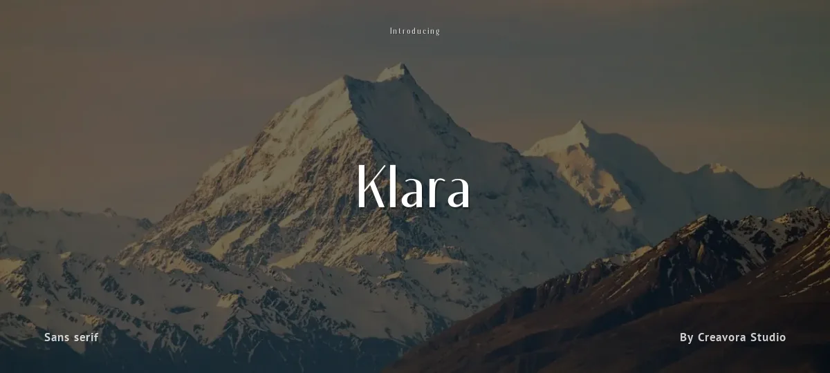 Klara font preview