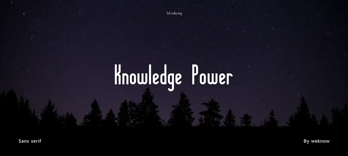 Knowledge Power font preview