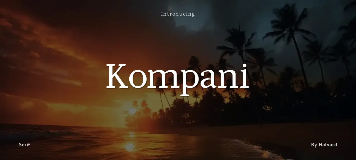 Kompani font preview