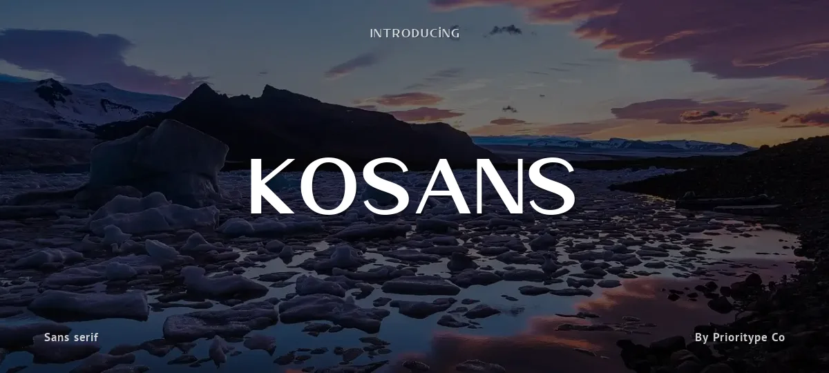 Kosans font preview