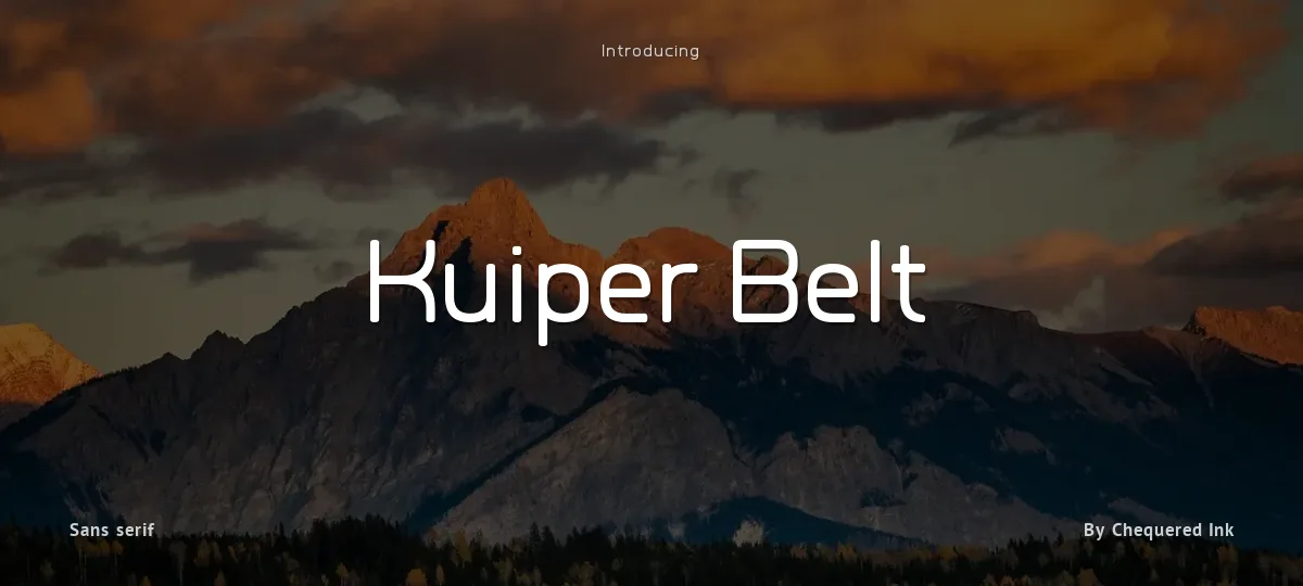 Kuiper Belt font preview