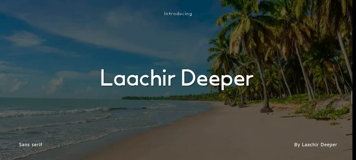 Laachir Deeper font preview