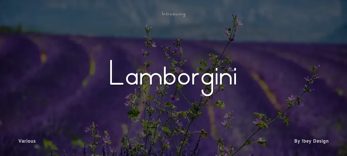 Lamborgini font preview
