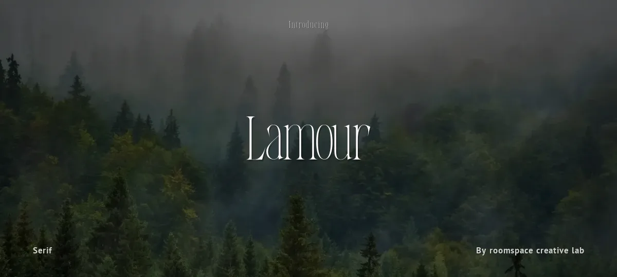 Lamour font preview