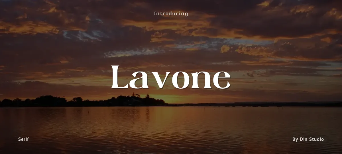 Lavone font preview