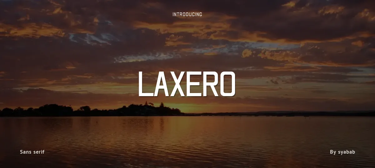 Laxero font preview