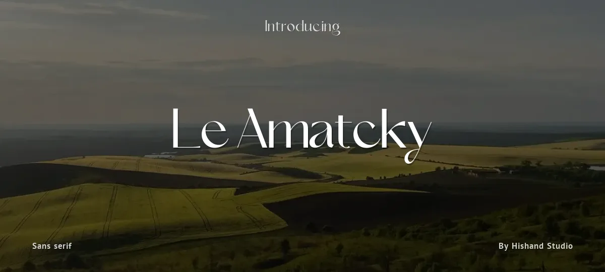 Le Amatcky font preview