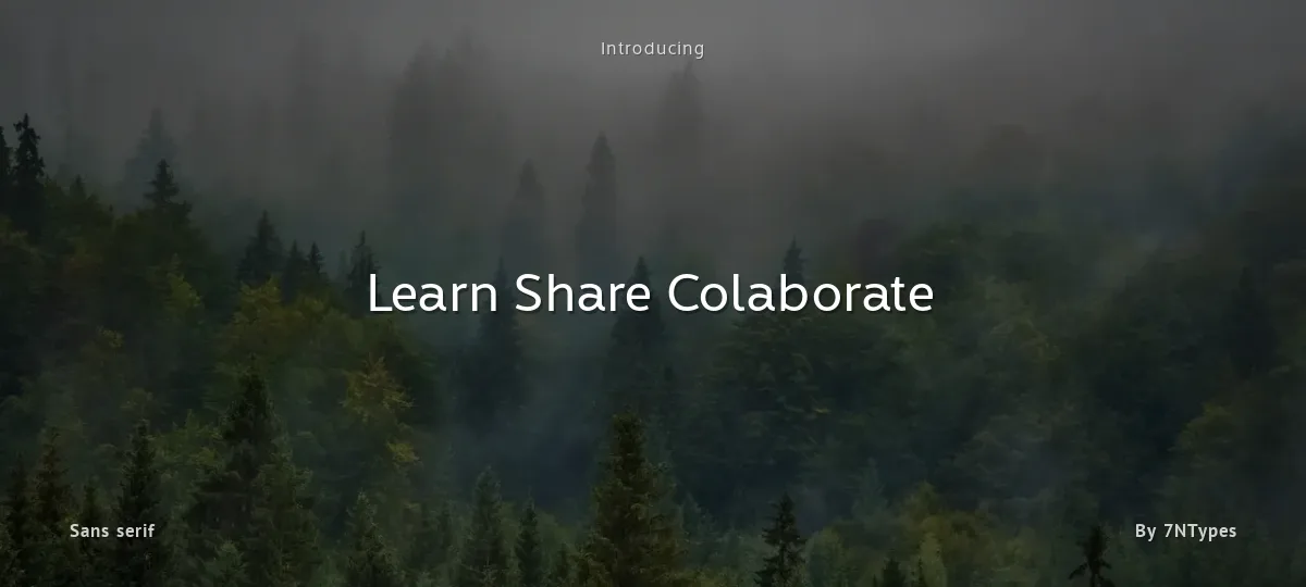 Learn Share Colaborate font preview