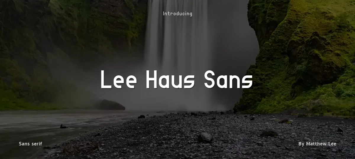 Lee Haus Sans font preview