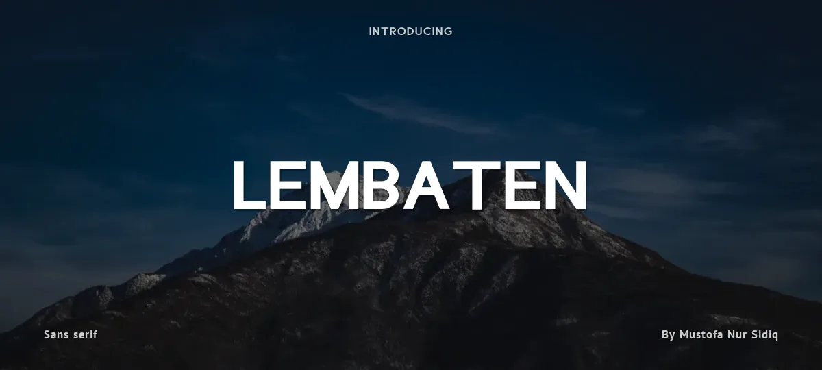 Lembaten font preview