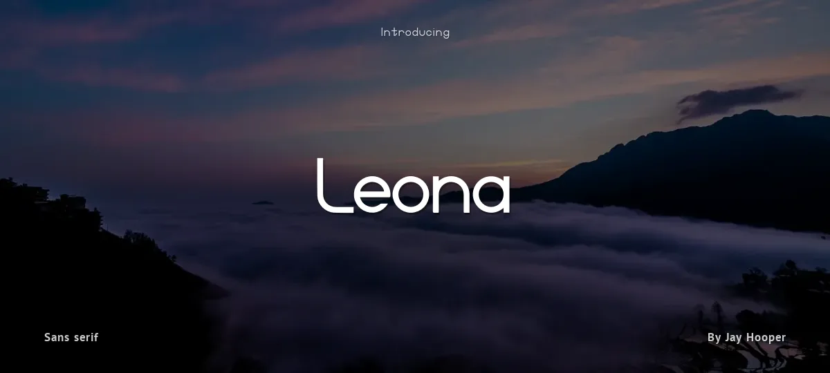 Leona font preview