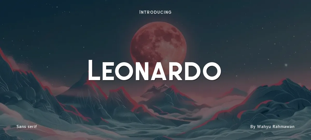 Leonardo font preview