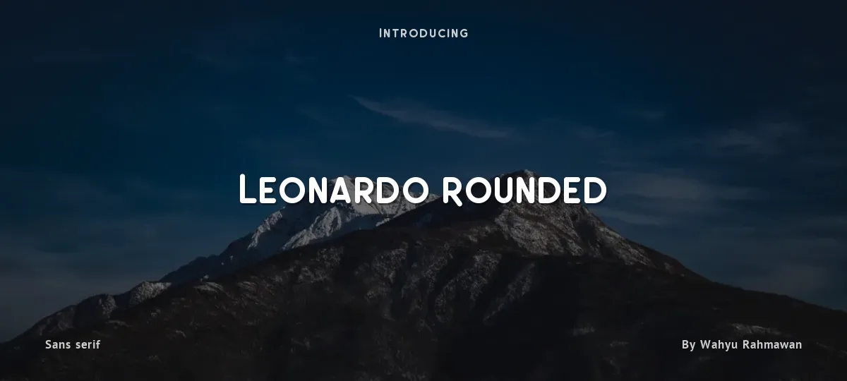 Leonardo Rounded font preview