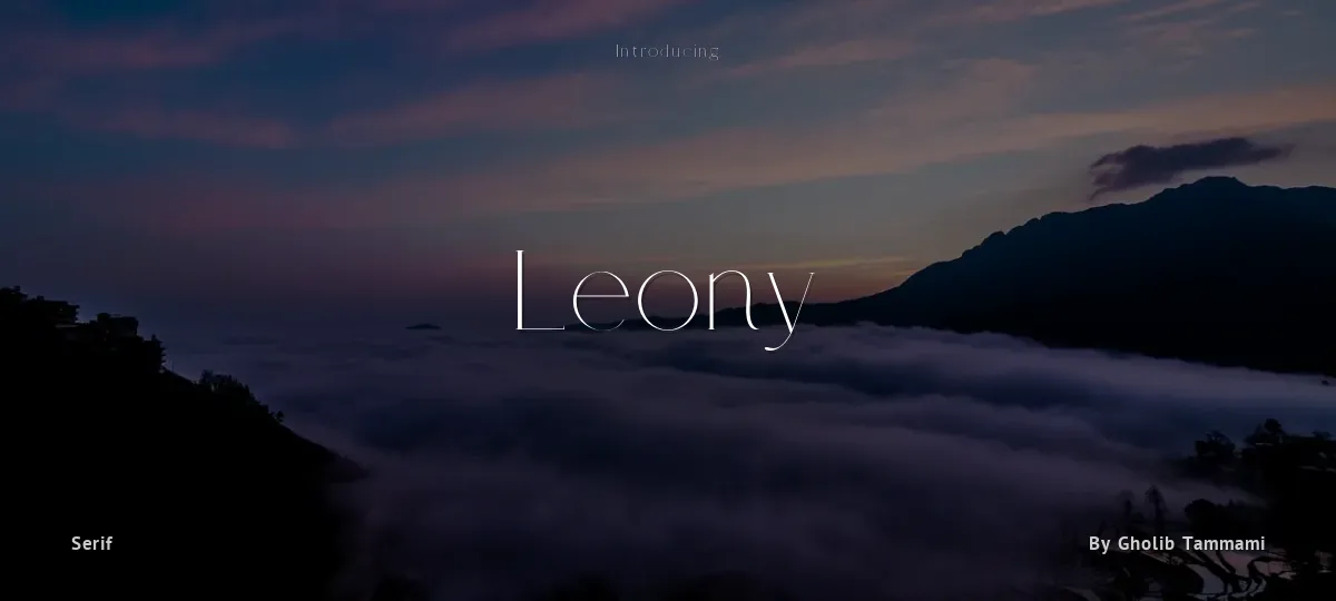 Leony font preview