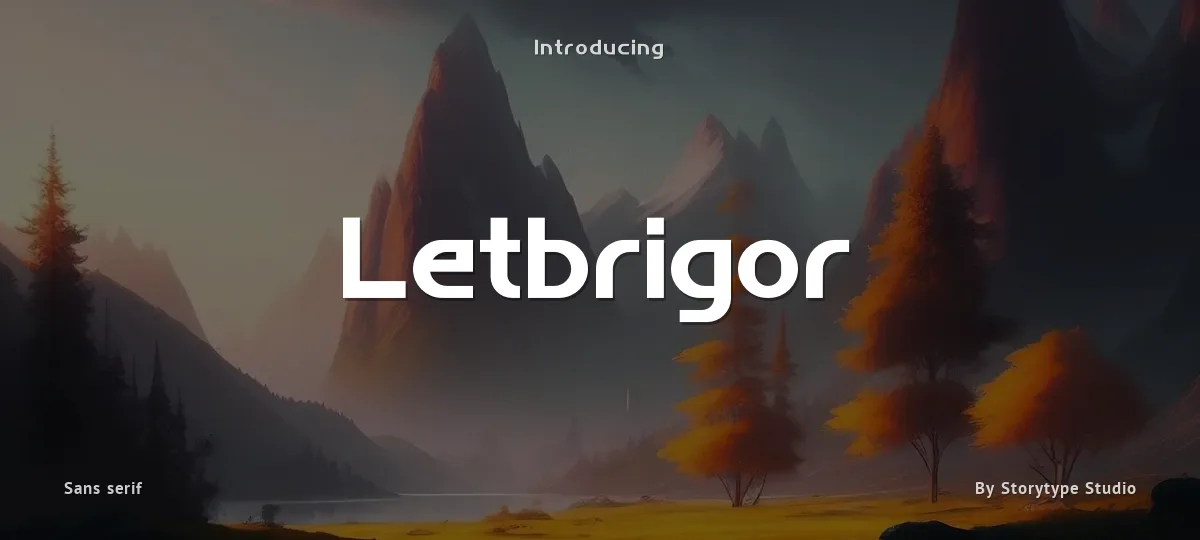 Letbrigor font preview