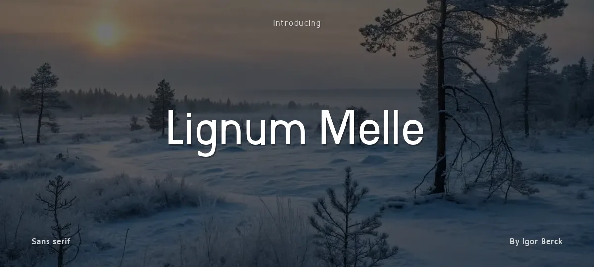 Lignum Melle font preview