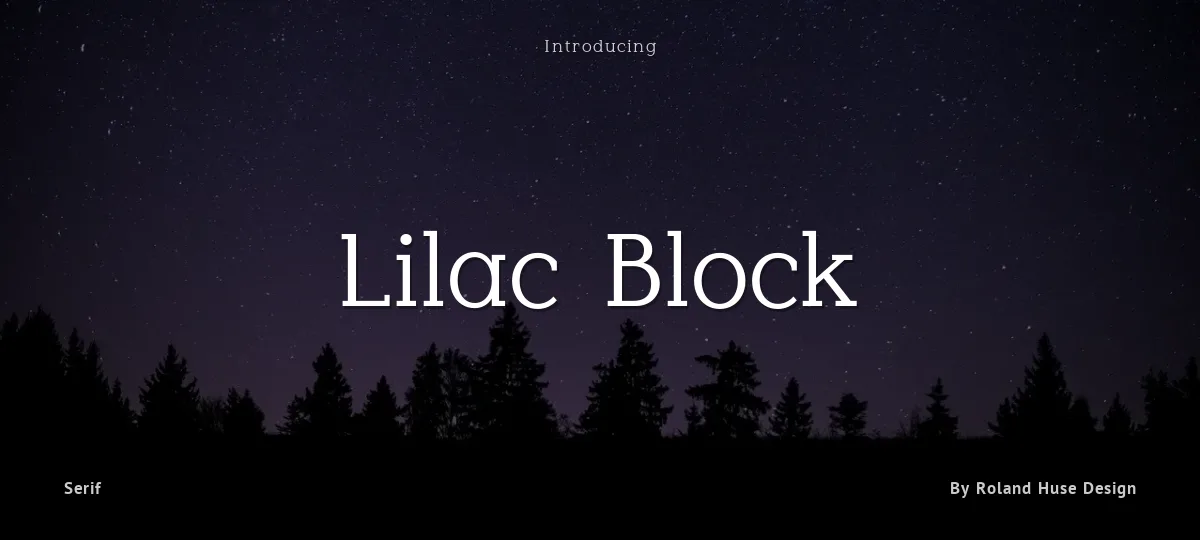 Lilac Block font preview