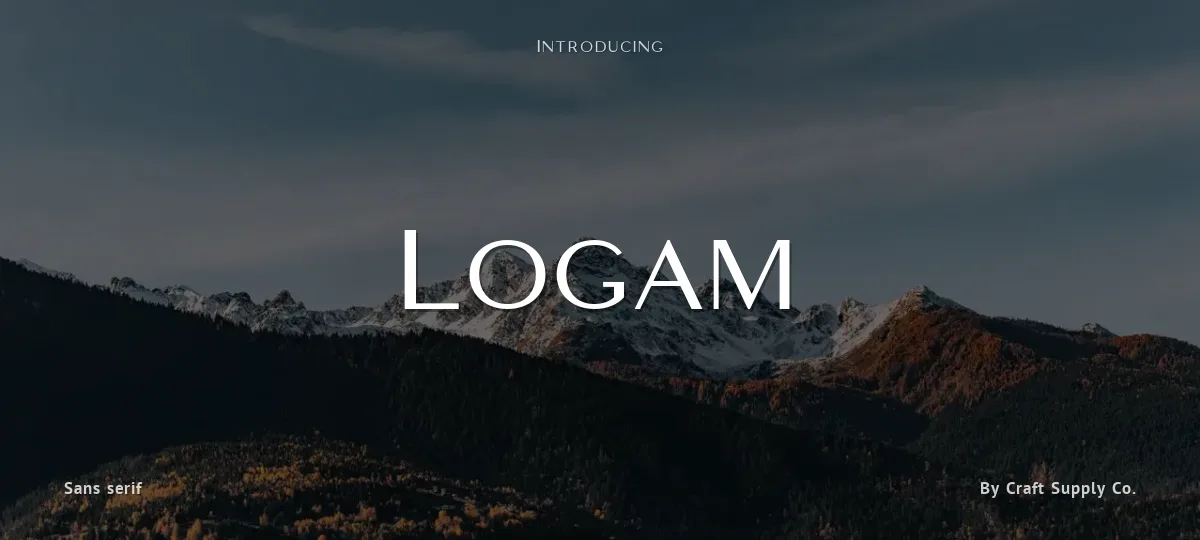 Logam font preview