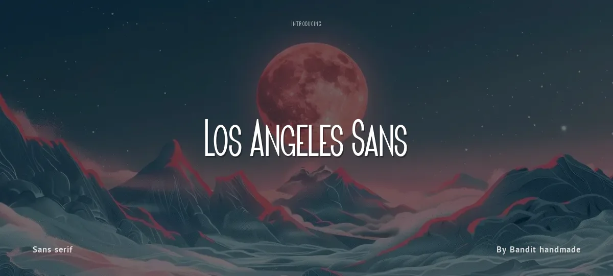 Los Angeles Sans font preview