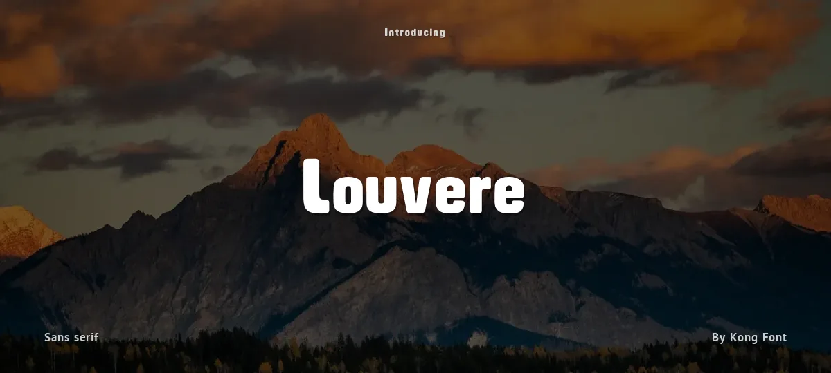 Louvere font preview