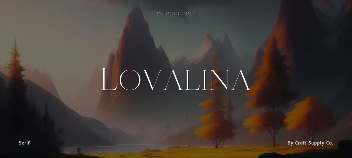 Lovalina font preview