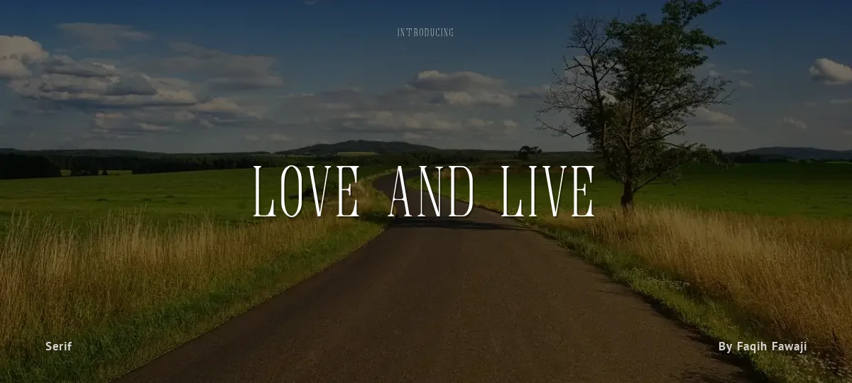 Love And Live font preview