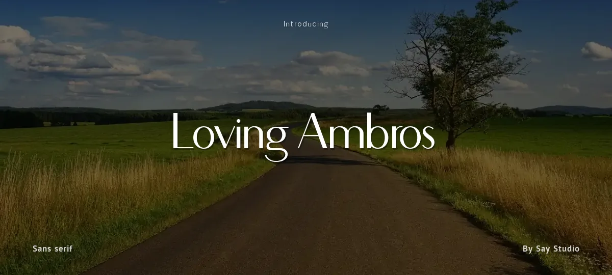 Loving Ambros font preview