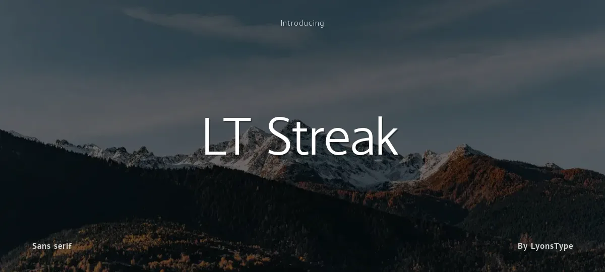 LT Streak font preview