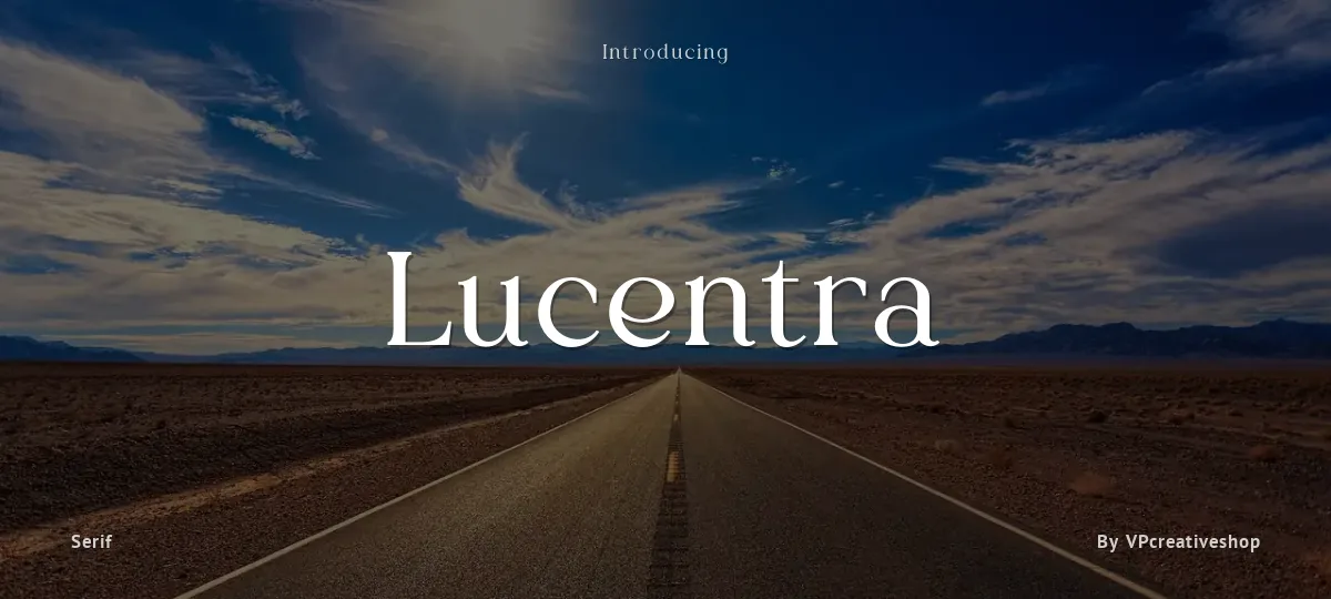 Lucentra font preview