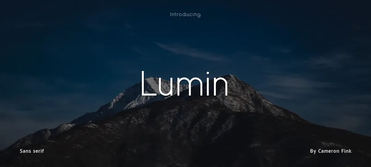 Lumin font preview
