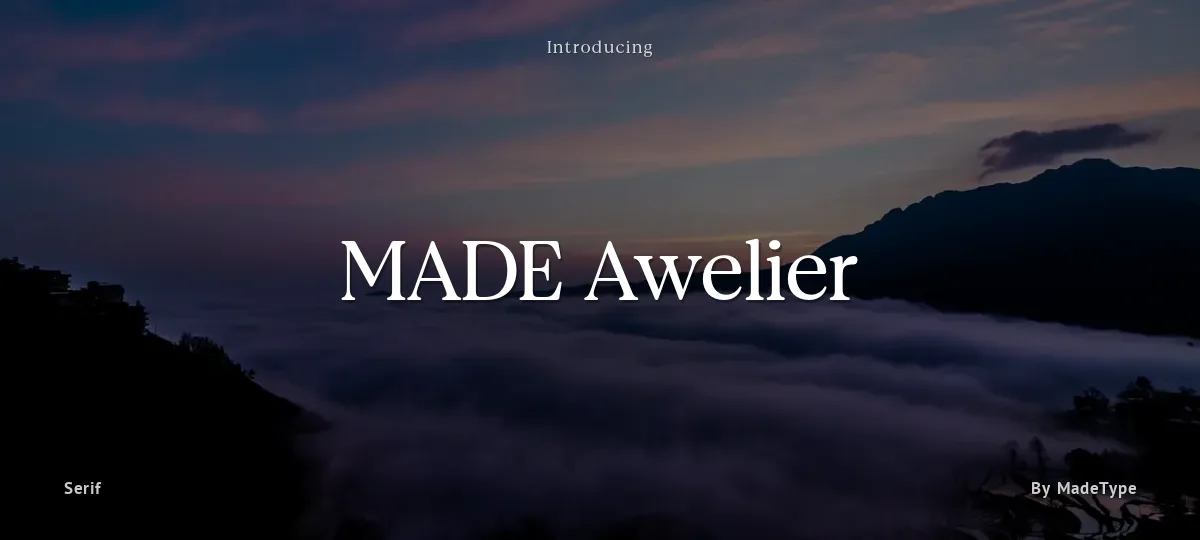 MADE Awelier font preview