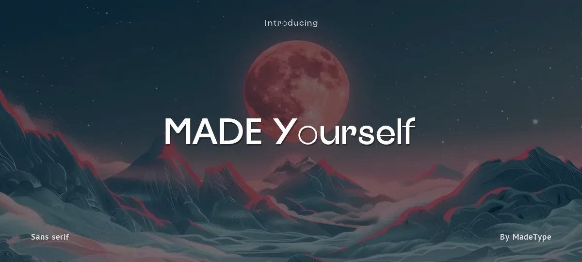MADE Yourself font preview