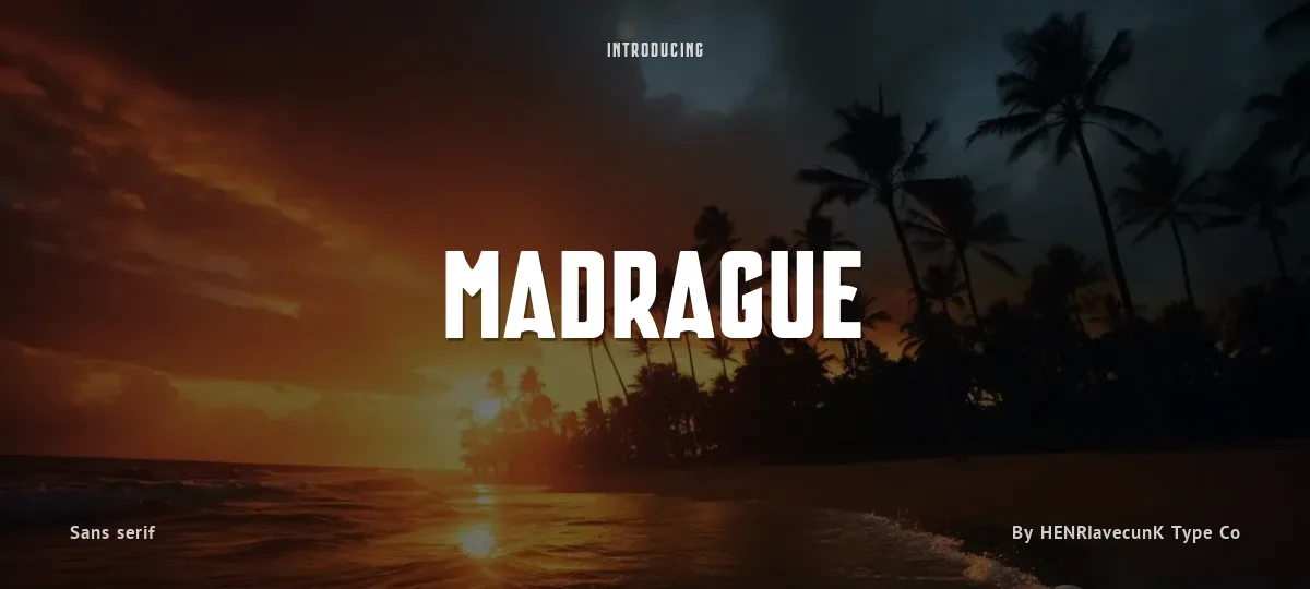 Madrague font preview