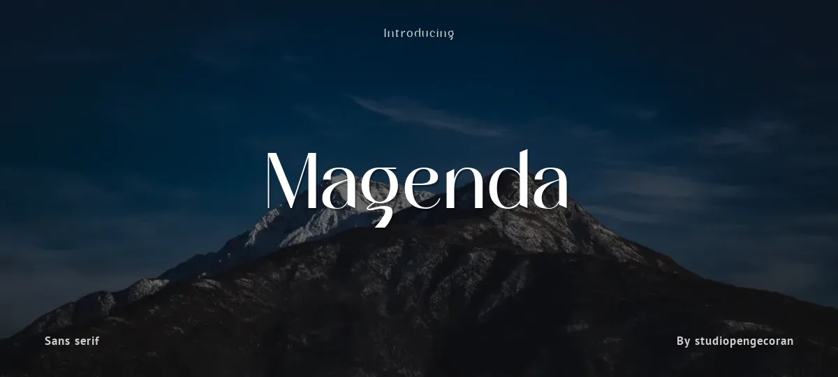 Magenda font preview