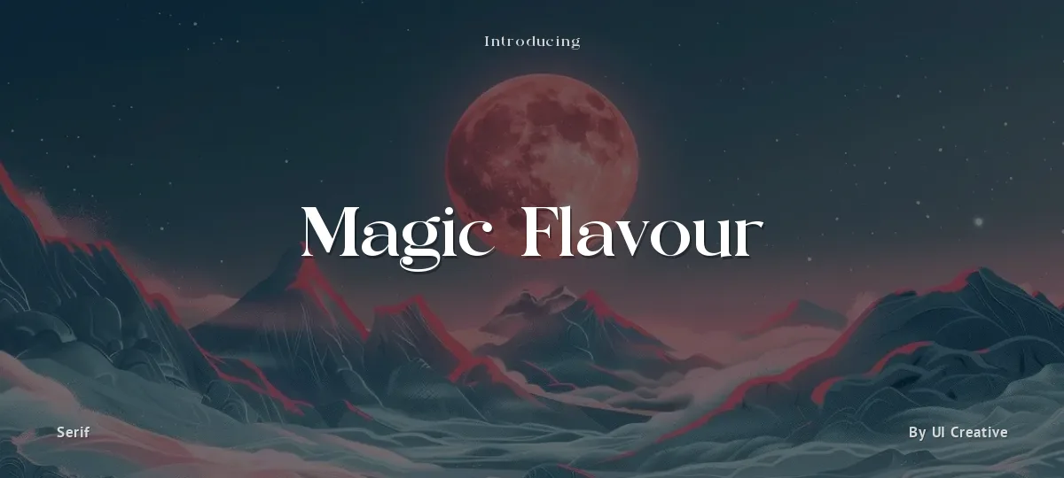 Magic Flavour font preview