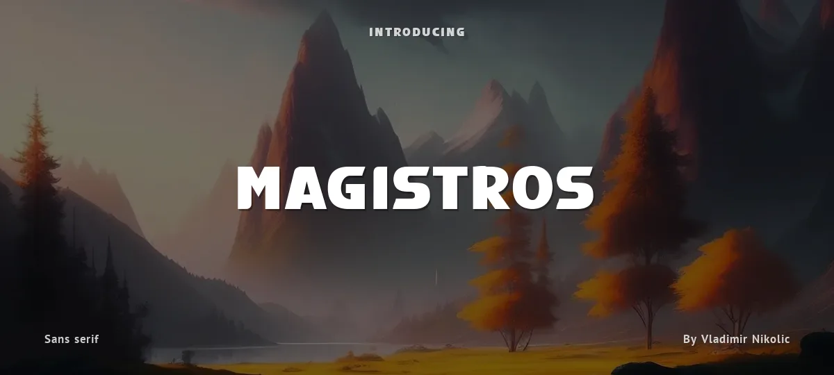 Magistros font preview