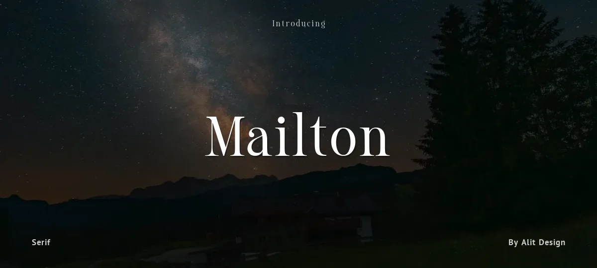 Mailton font preview
