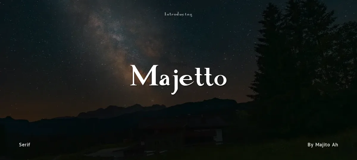 Majetto font preview