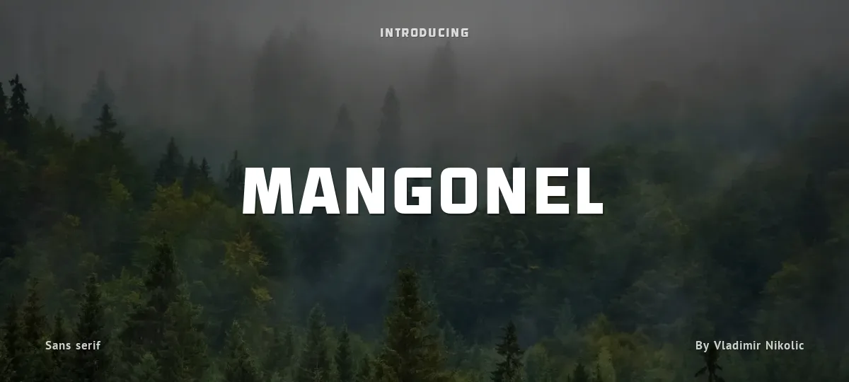 Mangonel font preview