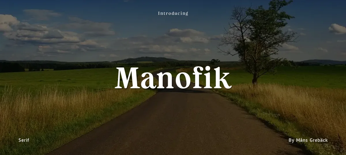 Manofik font preview