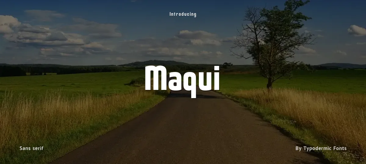 Maqui font preview