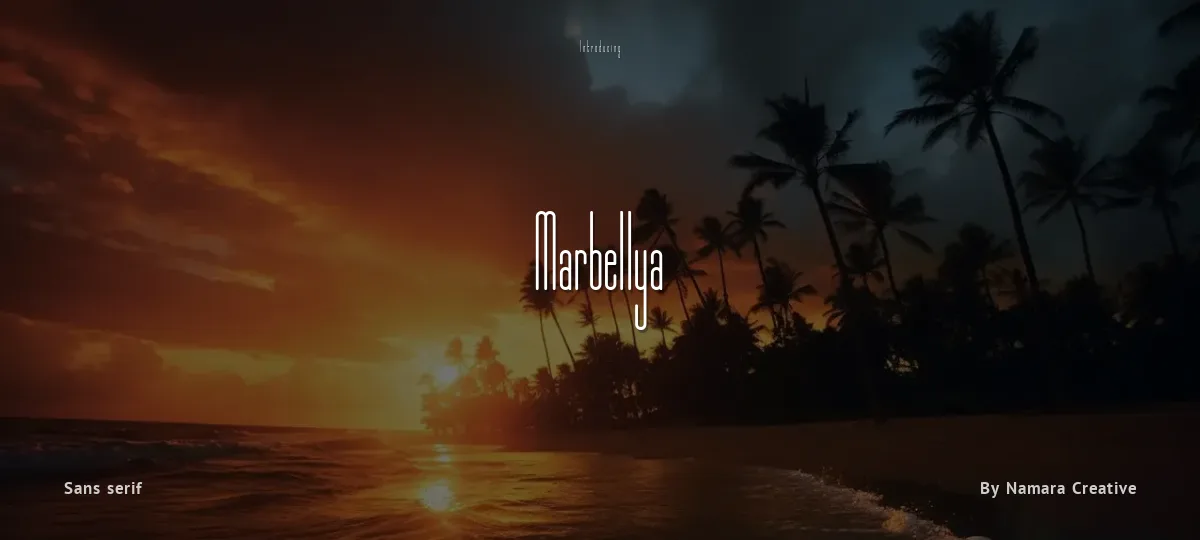 Marbellya font preview