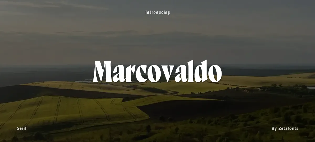 Marcovaldo font preview