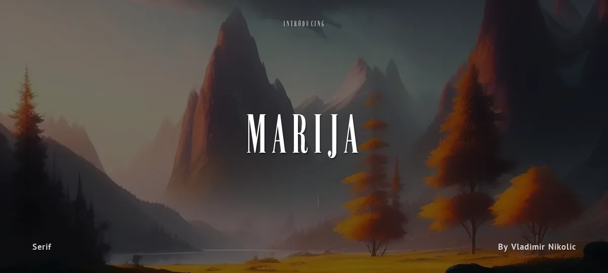 Marija font preview