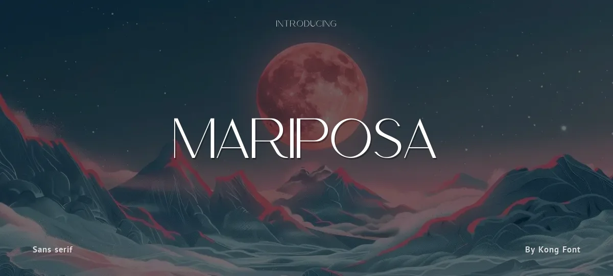 Mariposa font preview