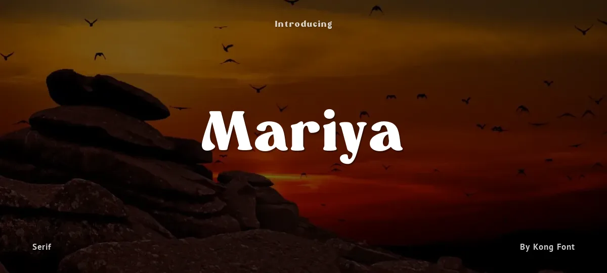 Mariya font preview