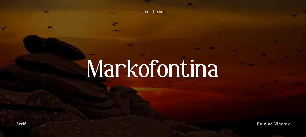 Markofontina font preview