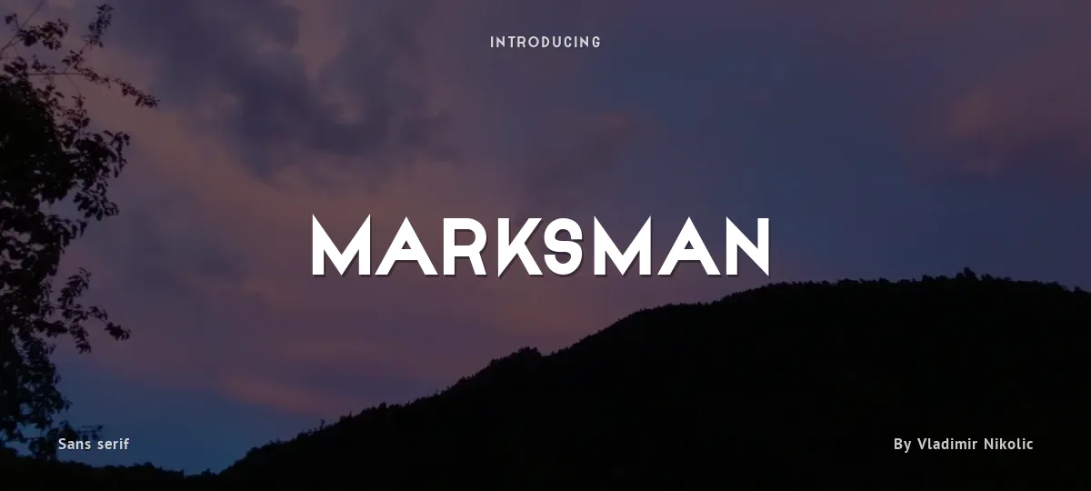 Marksman font preview
