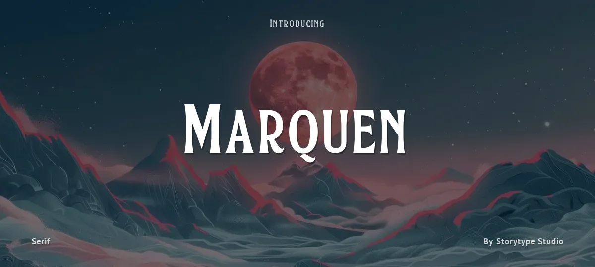 Marquen font preview